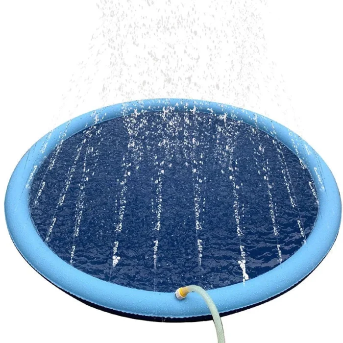 Tapis Splash Antidérapant avec Arroseur pour Enfants et Chiens – Piscine pour Chien et Pataugeoire – Image 2