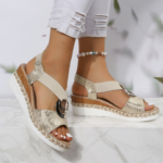 Sandales Compensées pour Femme, Style Vintage – Image 5