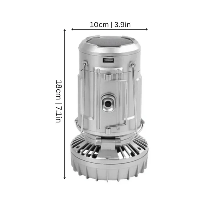 Lanterne de Camping Portable Solaire LED avec Ventilateur de Refroidissement – Image 2