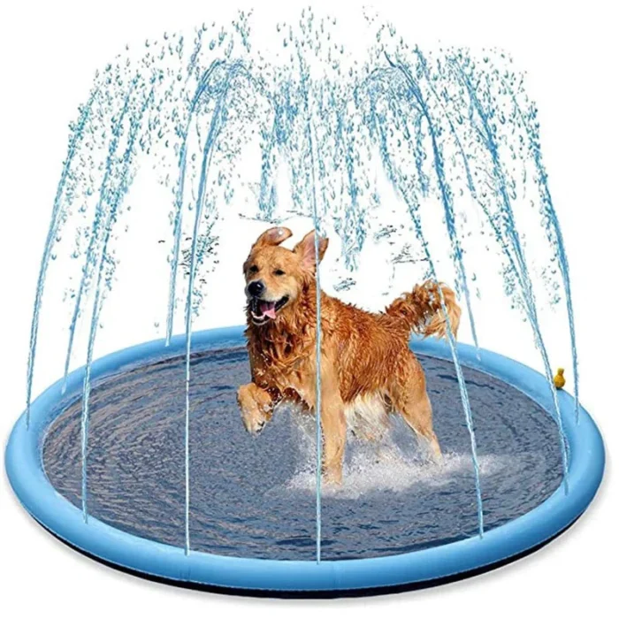Tapis Splash Antidérapant avec Arroseur pour Enfants et Chiens – Piscine pour Chien et Pataugeoire – Image 3