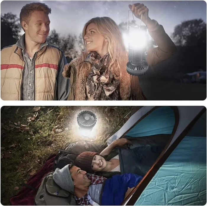 Lanterne de Camping Portable Solaire LED avec Ventilateur de Refroidissement – Image 8