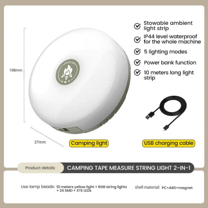 Guirlande Solaire de Camping 3 en 1 (10m) – Image 9