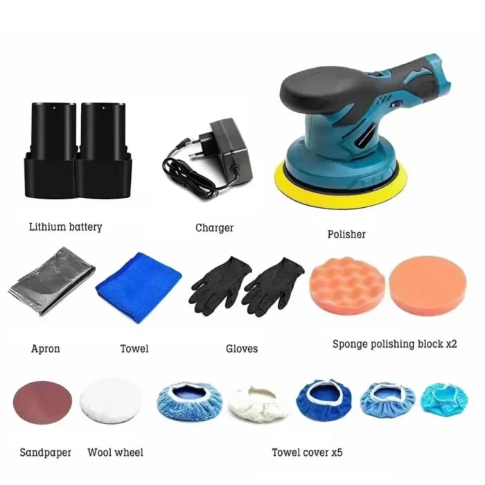 Polisseuse de voiture sans fil avec 2 batteries – Image 11