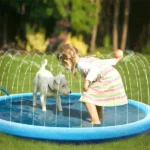 Tapis Splash Antidérapant avec Arroseur pour Enfants et Chiens – Piscine pour Chien et Pataugeoire – Image 4
